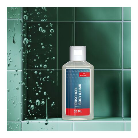 50 ml Flasche - Duschgel Rosmarin-Ingwer Transparent | ohne Werbeanbringung