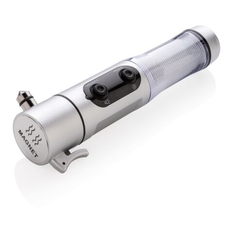 Notfalllicht mit Nothammer silber | ohne Werbeanbringung | Nicht verfügbar | Nicht verfügbar