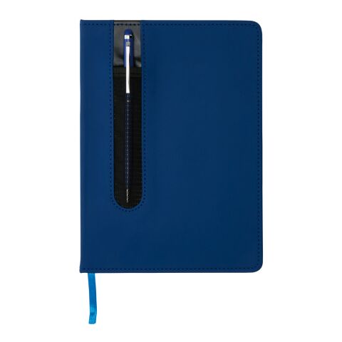 Basic Hardcover PU A5 Notizbuch mit Stylus-Stift navy blau | ohne Werbeanbringung | Nicht verfügbar | Nicht verfügbar | Nicht verfügbar