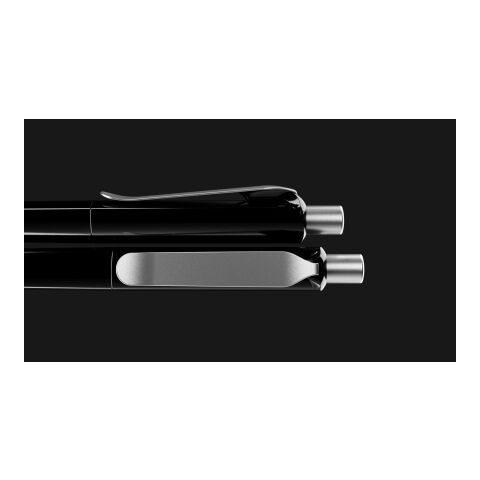 Prodir DS8 Druckkugelschreiber Soft Touch mit Metallclip orange-silber | Schwarz | ohne Werbeanbringung