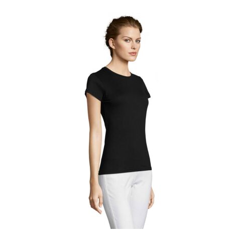 MISS DAMENT-SHIRT 150g tiefschwarz | S | ohne Werbeanbringung | Nicht verfügbar | Nicht verfügbar | Nicht verfügbar