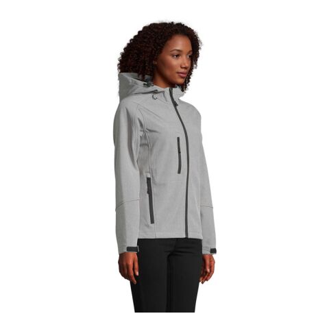REPLAY DAMEN HOOD SOFTSHELL grau melange | Nicht verfügbar | ohne Werbeanbringung | Nicht verfügbar | Nicht verfügbar | Nicht verfügbar