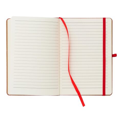 Notizbuch Dorita aus PU und Bambus Rot | ohne Werbeanbringung | Nicht verfügbar | Nicht verfügbar