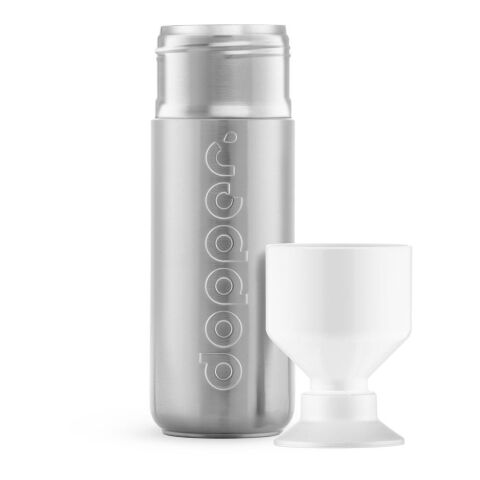 Dopper Silver Insulated (580 ml) silber/weiß | ohne Werbeanbringung | Nicht verfügbar | Nicht verfügbar