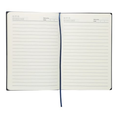 Recyceltes PU-Notizbuch (A5) Elian Blau | ohne Werbeanbringung | Nicht verfügbar | Nicht verfügbar