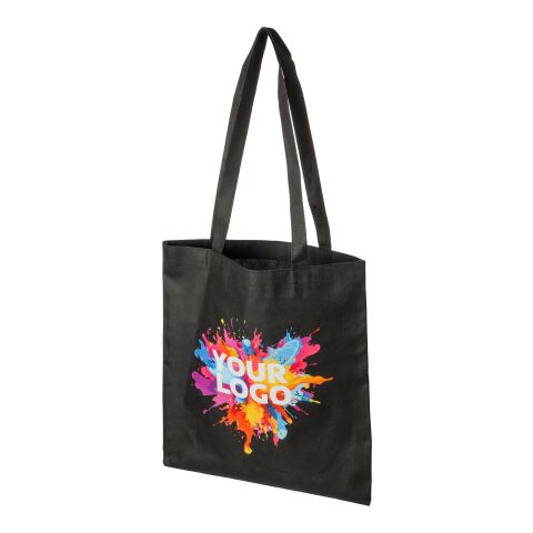 Einkaufstasche aus recyceltem Vliesstoff (80 g/m2) Vian Schwarz | ohne Werbeanbringung | Nicht verfügbar | Nicht verfügbar