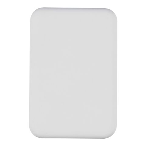 Recycelte ABS-Powerbank mit kabellosem Ladegerät Miren Weiß | ohne Werbeanbringung