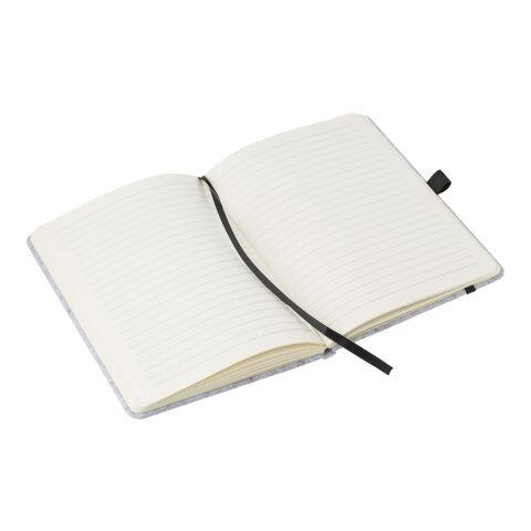 rPET Filz Notizbuch Harper Grau | ohne Werbeanbringung | Nicht verfügbar | Nicht verfügbar