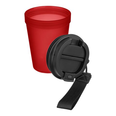 Reisebecher Lush 350 ml Rot | ohne Werbeanbringung | Nicht verfügbar | Nicht verfügbar