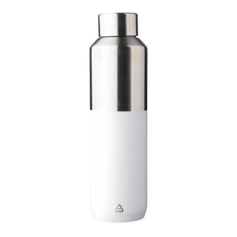 Recycelte doppelwandige Trinkflasche aus Edelstahl (600 ml) Esen Weiß
