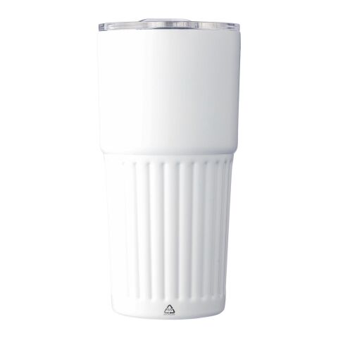 Recycelter doppelwandiger Trinkbecher aus Edelstahl (500 ml) Kael Weiß