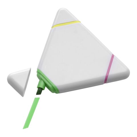 Textmarker &#039;Triple&#039; aus Kunststoff Weiß | ohne Werbeanbringung | Nicht verfügbar | Nicht verfügbar