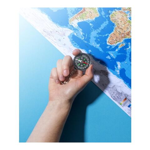 Schlüsselanhänger &#039;Point&#039; aus Kunststoff Schwarz | ohne Werbeanbringung | Nicht verfügbar | Nicht verfügbar