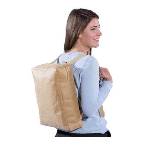 Laminierter Papierrucksack &#039;Buddy&#039; mit Isolierfunktion Braun | ohne Werbeanbringung | Nicht verfügbar | Nicht verfügbar