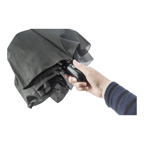 Regenschirm &#039;Tine&#039; aus Pongee-Seide Schwarz | ohne Werbeanbringung | Nicht verfügbar | Nicht verfügbar