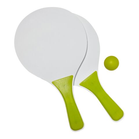 Beachball Tennisspiel &#039;Costa Brava&#039; aus Holz limone | ohne Werbeanbringung | Nicht verfügbar | Nicht verfügbar