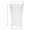 Trinkbecher "Vital", 500 ml transparent milchig | ohne Werbeanbringung | Nicht verfügbar | Nicht verfügbar