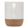 Billie 300 ml Keramiktasse mit Korkdetails Standard | weiss | ohne Werbeanbringung | Nicht verfügbar | Nicht verfügbar