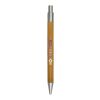 Borneo Bambus Kugelschreiber Priority | natural-silber | 1-farbiger Tampondruck | unter dem Clip | 50 mm x 7 mm