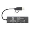 Rise USB 2.0 Hub aus recyceltem RCS Aluminium Standard | schwarz | ohne Werbeanbringung | Nicht verfügbar | Nicht verfügbar