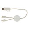 Chechia 30 cm 5-in-1 Kabel aus recyceltem Kunststoff für Datenübertragung und 27W Schnellladung mit Bambusdetails Standard | transparent | ohne Werbeanbringung | Nicht verfügbar | Nicht verfügbar