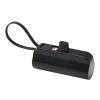Alnair 10 W 5000 mAh Typ C Powerbank aus recyceltem Kunststoff mit integriertem Klappständer und 2 in 1 Kabel schwarz