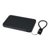 SMART 5000 mAh Powerbank aus recyceltem Kunststoff mit Magnetverschluss und Lanyard schwarz
