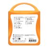 mykit, first aid, kit orange | 1-farbiger Digitaler Aufkleber | Vorderseite | 90 mm x 127 mm