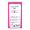 MiniKit Erste-Hilfe transparent magenta | 1-farbiger Digitaler Aufkleber | Vorderseite | 39 mm x 82 mm