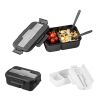 PYRUS. Lunchbox. Frischhaltebox aus PP 1000ml Schwarz | ohne Werbeanbringung