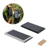 CLERK. 8'000 mAh Powerbank mit Solarpanel aus 100% recyceltem Aluminium Schwarz | ohne Werbeanbringung