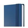 Notizbuch Hardcover Easy-Book Vollkaro Gummiband schmal A5 Dunkelblau | DIN A5 | ohne Werbeanbringung | Prägung schwarz-glänzend inkl.
