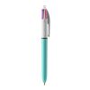 BIC® 4 Colours Fashion Kugelschreiber Weiß-hellblau | ohne Werbeanbringung | Nicht verfügbar | Nicht verfügbar