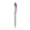 BIC® 4 Colours Shine Kugelschreiber Weiß-silber | 1-farbiger Siebdruck | Upper Part-gegenüber vom Clip | 22.00 mm x 10.00 mm