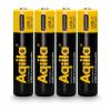 Aqiila Wiederaufladbare USB-C-Batterien AAA 600 mAh, 4er-Pack Schwarz