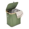 InSideOut faltbarer Korb mit Deckel Sogne 40,5 x 33 x 42cm Olivgrün | ohne Werbeanbringung | Nicht verfügbar | Nicht verfügbar
