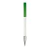 Kugelschreiber Nash Hardcolour mit Metallspitze Weiss-Grün | 1-farbiger Tampondruck | 180° vom Clip | 42 mm x 8 mm | Nicht verfügbar