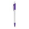 Kugelschreiber Kamal hardcolour Weiss-Transparent Violett | 1-farbiger Siebdruck | 90° vom Clip | 45 mm x 25 mm | Nicht verfügbar
