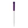 Kugelschreiber S45 Hardcolour Weiss-Transparent Lila | 1-farbiger Tampondruck | 270° vom Clip | 45 mm x 8 mm | Nicht verfügbar