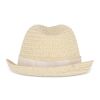 Pflanzlicher Strohhut mit farbigem Band Weiss | ohne Werbeanbringung | Nicht verfügbar | Nicht verfügbar