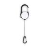 2-Wege-Karabiner-Kartenhalter Weiss | 1-farbiger Tampondruck | Seite 1 | Ø 25 mm