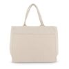 Baumwoll-Tragetasche mit Reißverschluss OEKO-TEX® 39 x 24 x 34cm 320g/m² Ecru | 1-farbiger Siebdruck | Seite 1 | 290 mm x 130 mm