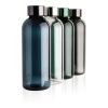 Auslaufsichere Trinkflasche mit Metalldeckel schwarz