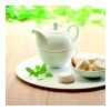 Elegantes Tee-Set mit Kanne und Tasse weiß | ohne Werbeanbringung | Nicht verfügbar | Nicht verfügbar