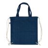 Recycelte Denim-Kordeltasche Dex Blau | ohne Werbeanbringung