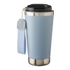 Doppelwandiger Trinkbecher aus recyceltem Edelstahl 500 ml Kayla pastellblau