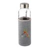 Glasflasche "Neo" (500ml) mit Neoprenhülle Grau