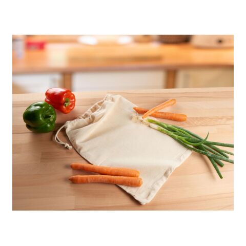 Obst- und Gemüsebeutel Cotton "ECOCARE", Materialmix natur