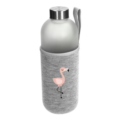 Glasflasche mit Hülle &quot;Iced&quot; 1,0 l transparent | ohne Werbeanbringung | Nicht verfügbar | Nicht verfügbar