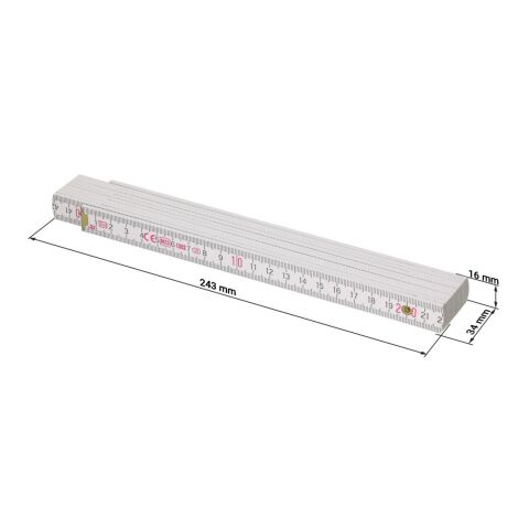 Zollstock &quot;Craft&quot; 2m weiß | ohne Werbeanbringung | Nicht verfügbar | Nicht verfügbar